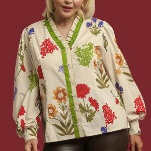 The Floral Button Down Blouse